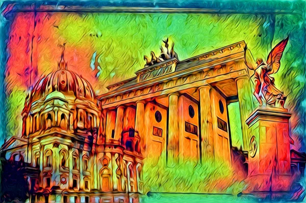 Berlin sanat eskizi çizimi eğlenceli tasarım antika retro