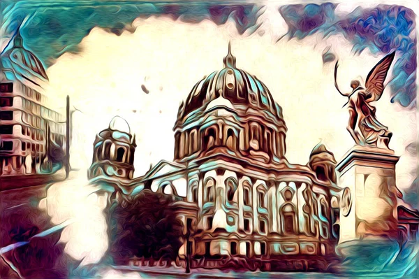 Berlin sanat eskizi çizimi eğlenceli tasarım antika retro