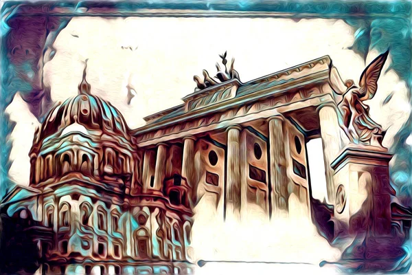 Berlin sanat eskizi çizimi eğlenceli tasarım antika retro