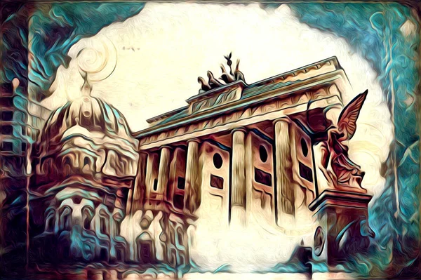 Berlin sanat eskizi çizimi eğlenceli tasarım antika retro