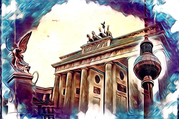 Berlin sanat eskizi çizimi eğlenceli tasarım antika retro