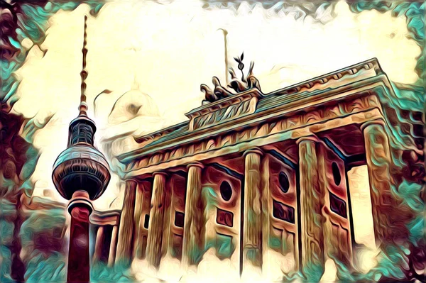 Berlin sanat eskizi çizimi eğlenceli tasarım antika retro