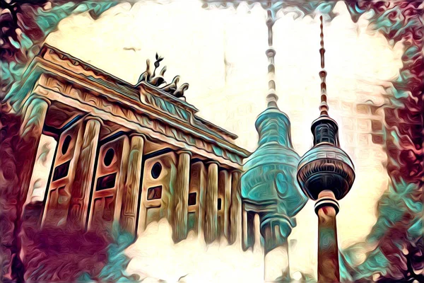Berlin sanat eskizi çizimi eğlenceli tasarım antika retro