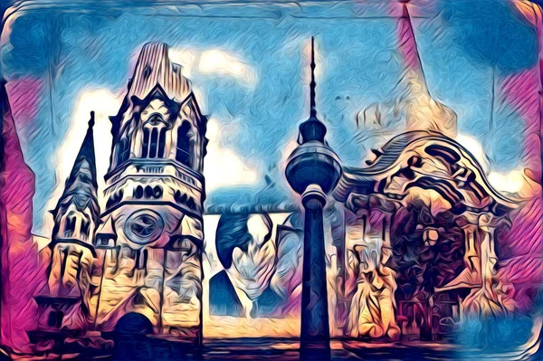 Berlin sanat eskizi çizimi eğlenceli tasarım antika retro
