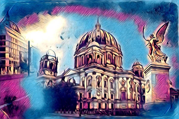 Berlin sanat eskizi çizimi eğlenceli tasarım antika retro