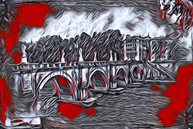 Roma İtalya sanatı eskiz çizimi eğlenceli tasarım antika retro