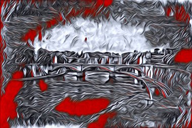 Roma İtalya sanatı eskiz çizimi eğlenceli tasarım antika retro