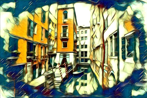 Venedik sanat eskizi çizimi eğlenceli tasarım antika retro