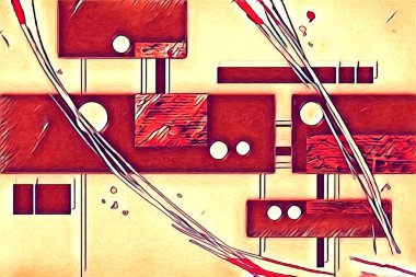 soyut renk tasarımı resim çizimi eskiz retro vintage