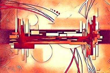 soyut renk tasarımı resim çizimi eskiz retro vintage