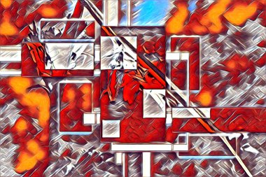 soyut renk tasarımı resim çizimi eskiz retro vintage