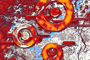 soyut renk tasarımı resim çizimi eskiz retro vintage