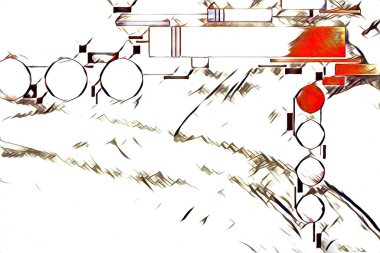 soyut renk tasarımı resim çizimi eskiz retro vintage