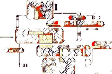 soyut renk tasarımı resim çizimi eskiz retro vintage