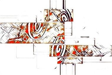 soyut renk tasarımı resim çizimi eskiz retro vintage