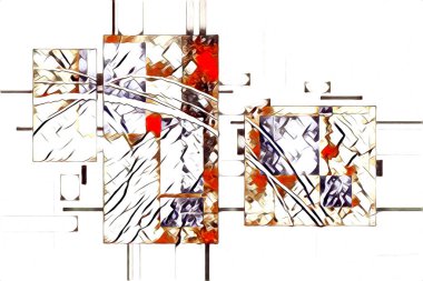 soyut renk tasarımı resim çizimi eskiz retro vintage