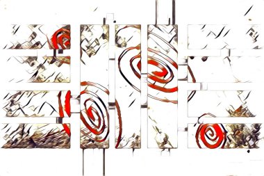 soyut renk tasarımı resim çizimi eskiz retro vintage