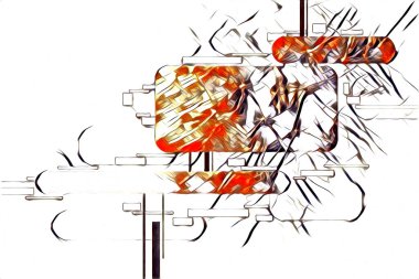 soyut renk tasarımı resim çizimi eskiz retro vintage