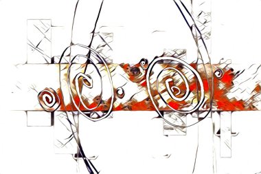 soyut renk tasarımı resim çizimi eskiz retro vintage