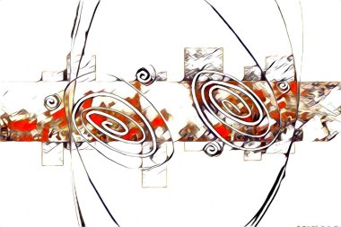 soyut renk tasarımı resim çizimi eskiz retro vintage