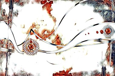 soyut renk tasarımı resim çizimi eskiz retro vintage