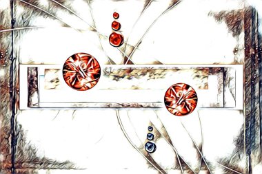 soyut renk tasarımı resim çizimi eskiz retro vintage