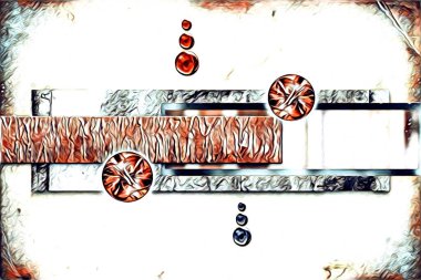 soyut renk tasarımı resim çizimi eskiz retro vintage