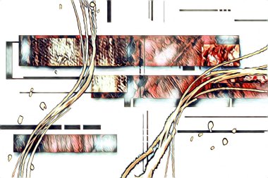 soyut renk tasarımı resim çizimi eskiz retro vintage