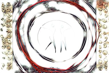 soyut renk tasarımı resim çizimi eskiz retro vintage