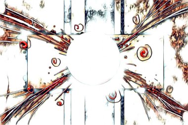 soyut renk tasarımı resim çizimi eskiz retro vintage