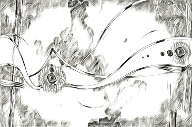 soyut renk tasarımı resim çizimi eskiz retro vintage