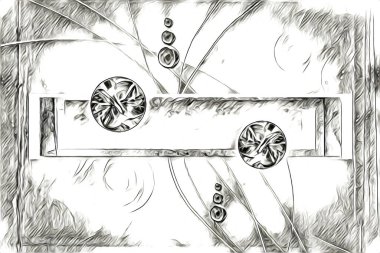 soyut renk tasarımı resim çizimi eskiz retro vintage