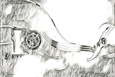 soyut renk tasarımı resim çizimi eskiz retro vintage