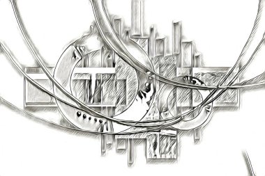 soyut renk tasarımı resim çizimi eskiz retro vintage