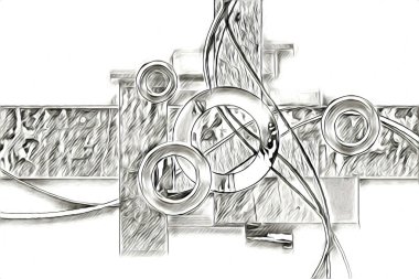 soyut renk tasarımı resim çizimi eskiz retro vintage