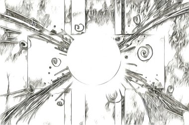 soyut renk tasarımı resim çizimi eskiz retro vintage