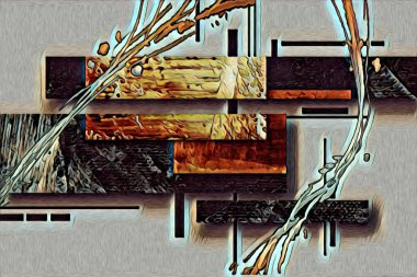 soyut renk tasarımı resim çizimi eskiz retro vintage