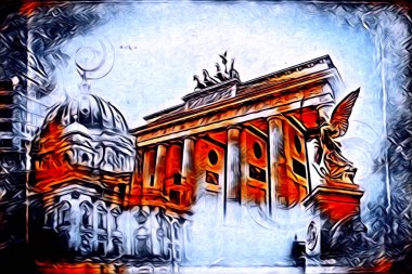 Berlin sanat eskizi çizimi eğlenceli tasarım antika retro