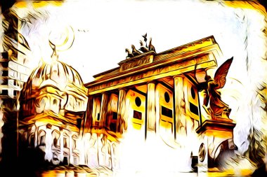 Berlin sanat eskizi çizimi eğlenceli tasarım antika retro