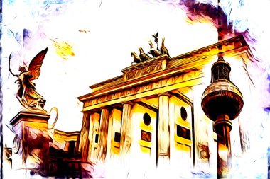 Berlin sanat eskizi çizimi eğlenceli tasarım antika retro