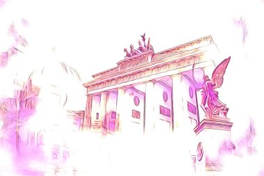 Berlin sanat eskizi çizimi eğlenceli tasarım antika retro