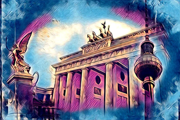 Berlin sanat eskizi çizimi eğlenceli tasarım antika retro