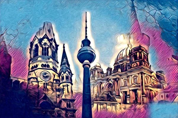 Berlin sanat eskizi çizimi eğlenceli tasarım antika retro