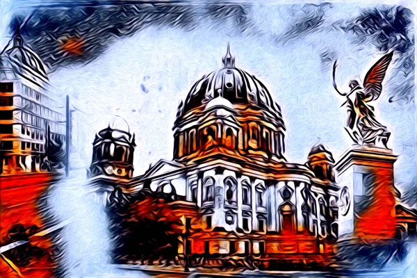 Berlin sanat eskizi çizimi eğlenceli tasarım antika retro