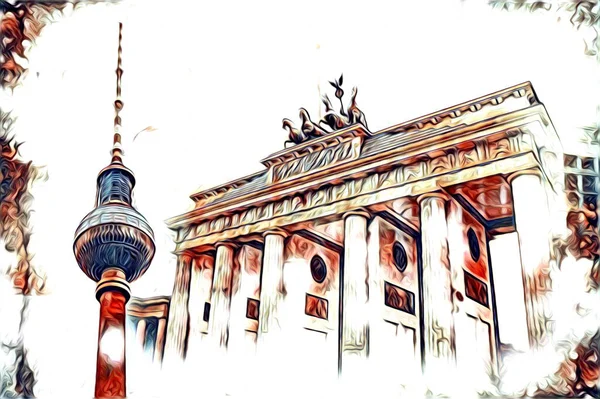 Berlin sanat eskizi çizimi eğlenceli tasarım antika retro