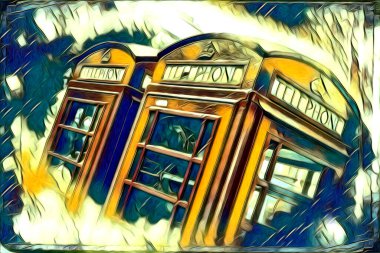 Londra sanat tasarımı çizimi çizimi eğlenceli tasarım antika retro