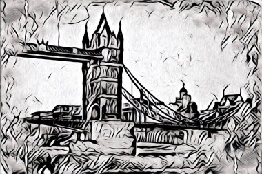 Londra sanat tasarımı çizimi çizimi eğlenceli tasarım antika retro