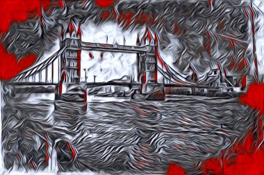 Londra sanat tasarımı çizimi çizimi eğlenceli tasarım antika retro