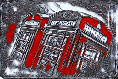 Londra sanat tasarımı çizimi çizimi eğlenceli tasarım antika retro