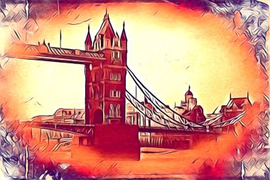 Londra sanat tasarımı çizimi çizimi eğlenceli tasarım antika retro